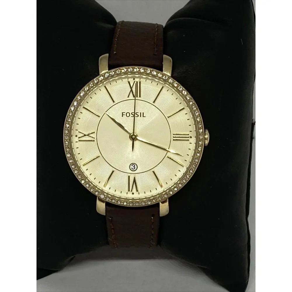 Fossil Jacqueline ES3547 Women's Brown Leather Analog Dial Quartz Watch NO113